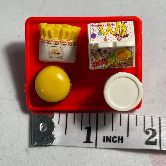 McDonalds Mini Happy Meal Food Tray Vintage Miniature Diorama Barbie - Picture 7 of 7